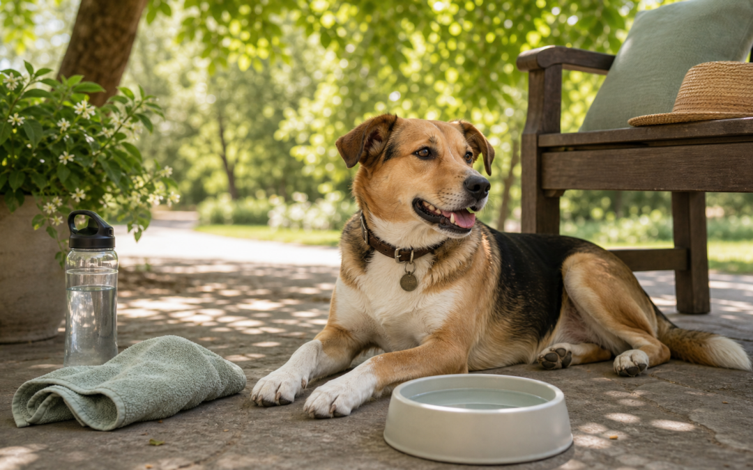 Hund im Sommer: Hitze vermeiden, Wasser anbieten und Pausen planen